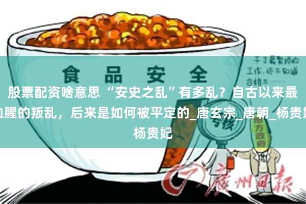 股票配资啥意思 “安史之乱”有多乱？自古以来最血腥的叛乱，后来是如何被平定的_唐玄宗_唐朝_杨贵妃