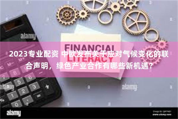 2023专业配资 中欧发布关于应对气候变化的联合声明，绿色产业合作有哪些新机遇？