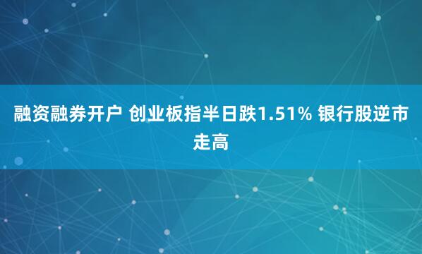 融资融券开户 创业板指半日跌1.51% 银行股逆市走高
